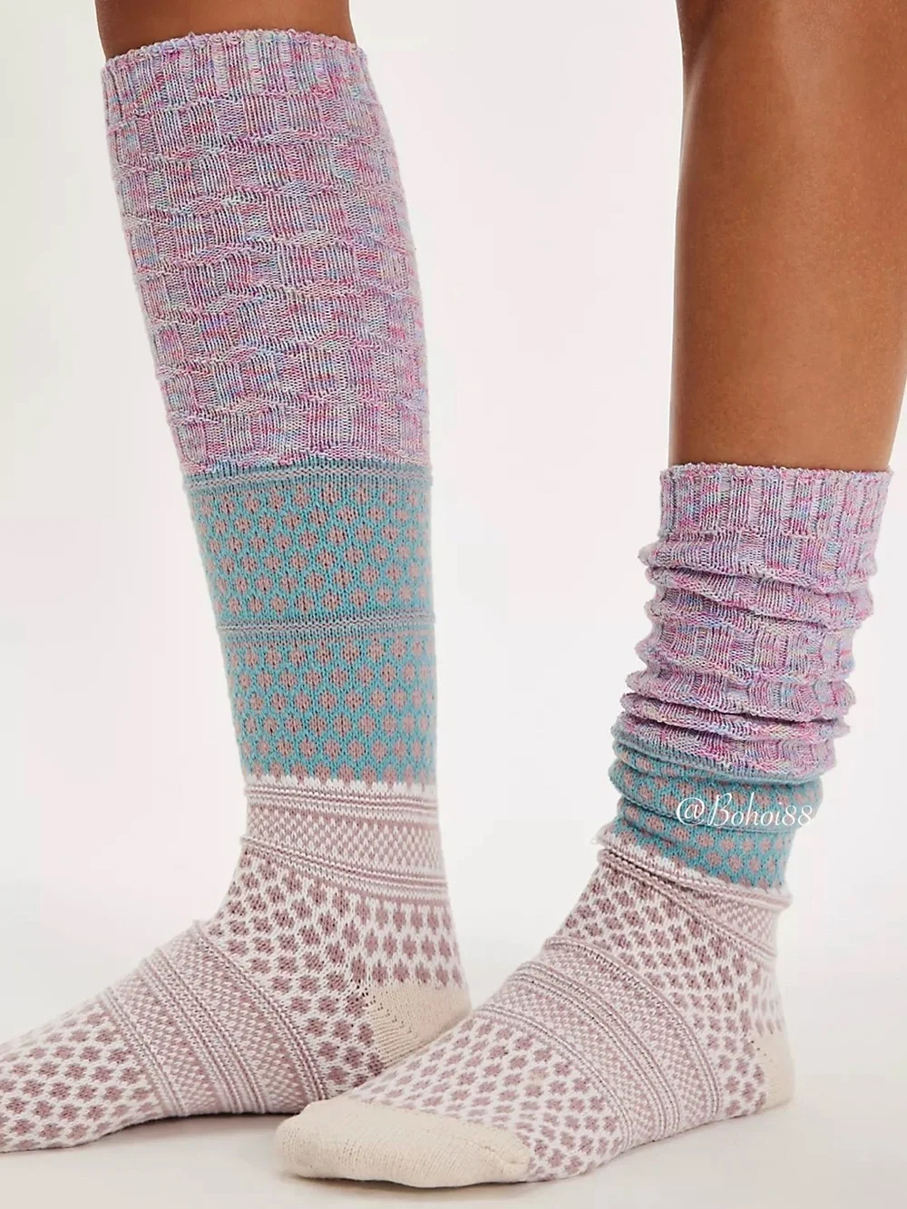 NWT Free People Tonal Marled Knee-High Socks